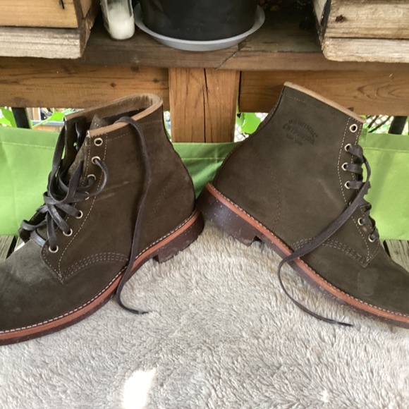 Men Chippewa boots like new in 11 US, moss green. - Picture 5 of 16